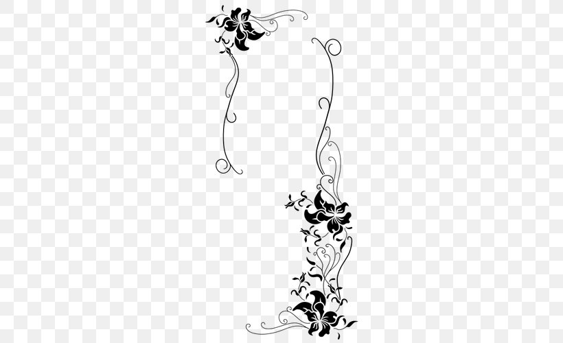 Flower Black And White Clip Art, PNG, 500x500px, Flower, Art, Artwork, Black, Black And White Download Free