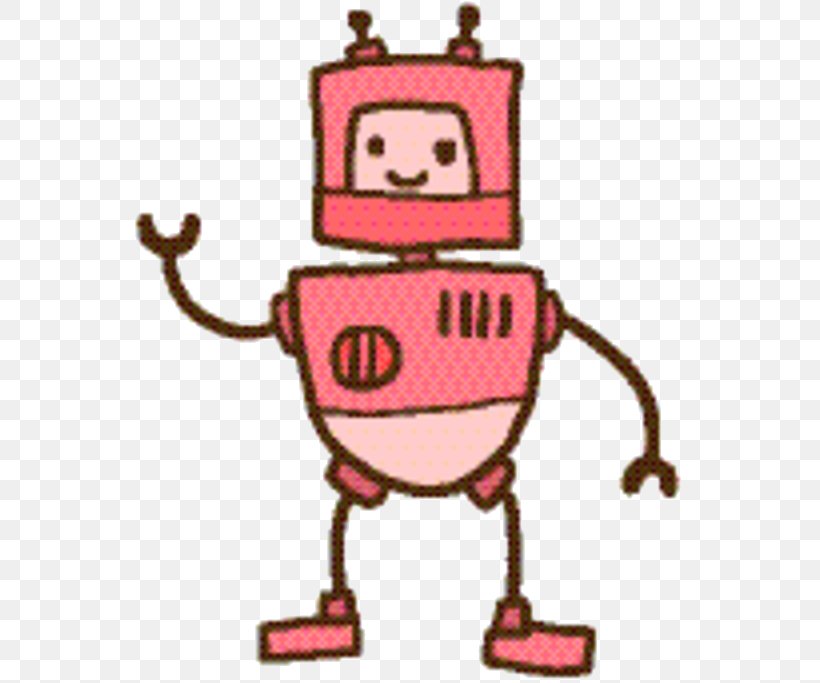 Robot Cartoon, PNG, 561x683px, Pink, Cartoon, Machine, Robot, Smile Download Free