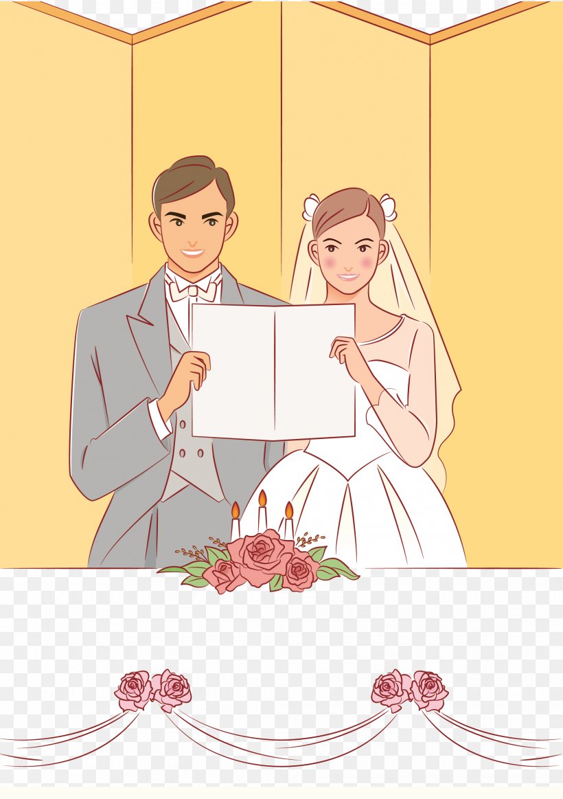 Wedding Bridegroom Drawing, PNG, 2039x2894px, Watercolor, Cartoon, Flower, Frame, Heart Download Free