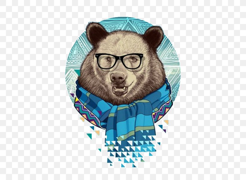 Bear Painting Design Illustration Drawing, PNG, 581x600px, Bear, Animal, Art, Drawing, Eyewear Download Free