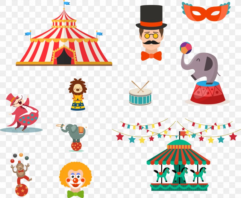 Circus Clip Art, PNG, 1956x1608px, Circus, Area, Artwork, Elephant, Party Hat Download Free