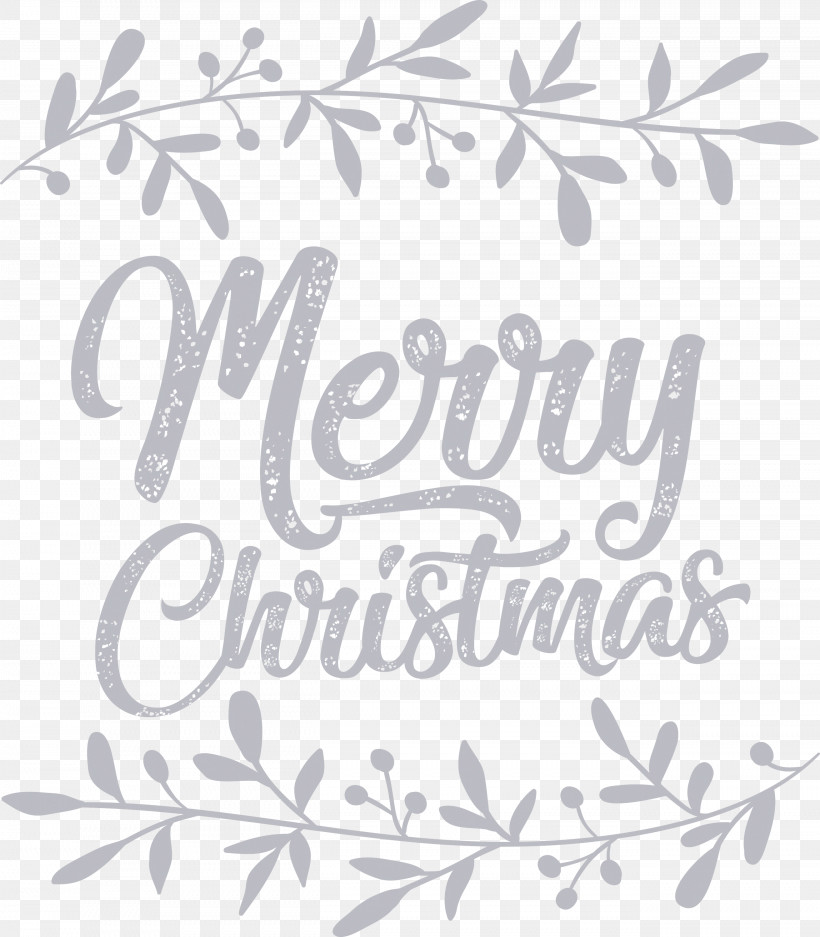 Merry Christmas, PNG, 2624x2999px, Merry Christmas, Black, Black And White, Branching, Calligraphy Download Free
