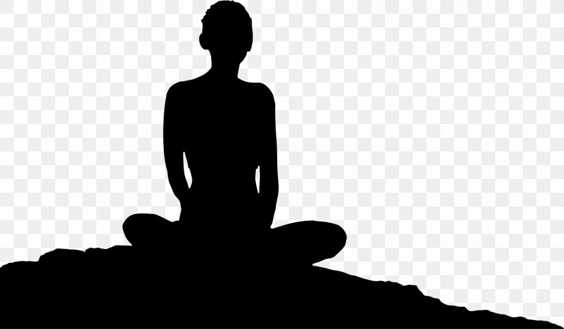 Silhouette Meditation Clip Art, PNG, 2350x1370px, Silhouette, Black And White, Chakra, Hand, Lotus Position Download Free