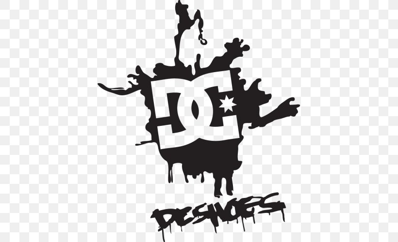 DC Shoes Logo Decal Sticker Brand, PNG, 500x500px, Dc Shoes, Black And White, Brand, Decal, Ken Block Download Free