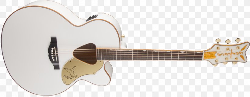Gretsch White Falcon Twelve-string Guitar Acoustic Guitar, PNG, 2400x931px, Watercolor, Cartoon, Flower, Frame, Heart Download Free