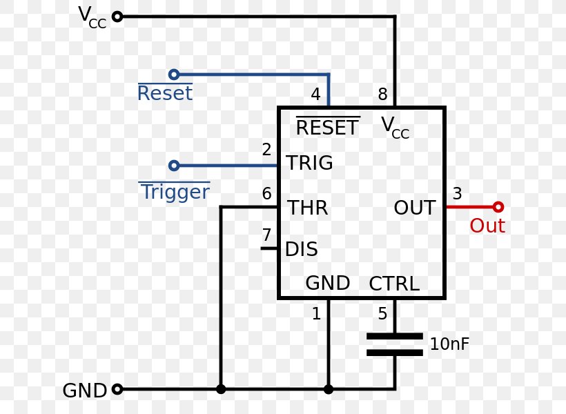 555 Timer IC Astabil Multivibrator Monostable, PNG, 660x600px, 555 Timer Ic, Area, Astabil Multivibrator, Circuit Diagram, Counter Download Free