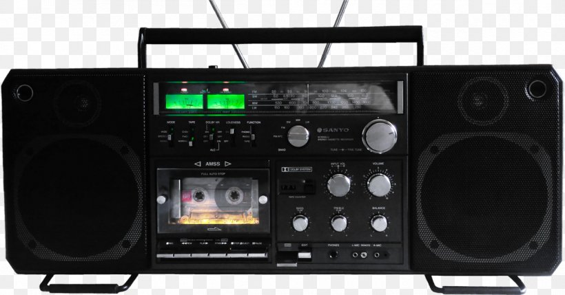 Boombox Stereophonic Sound Compact Cassette Cassette Deck, PNG, 1200x629px, 8track Tape, Boombox, Aiwa, Audio, Audio Receiver Download Free