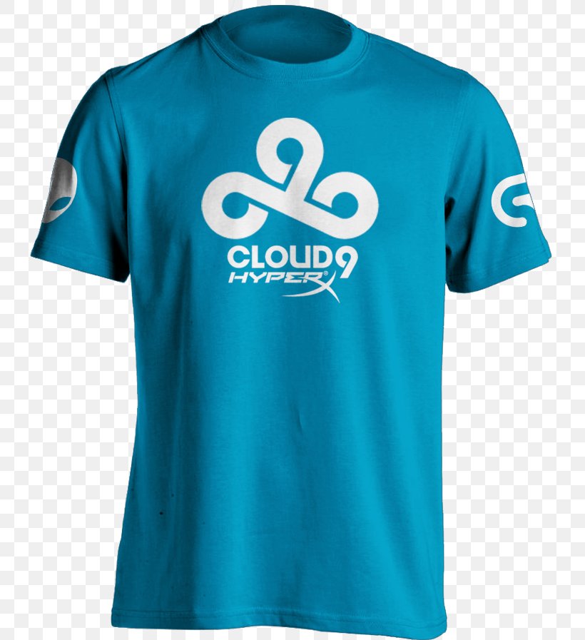 T-shirt Counter-Strike: Global Offensive Cloud9 Clothing Dota 2, PNG, 740x897px, Tshirt, Active Shirt, Aqua, Azure, Blue Download Free