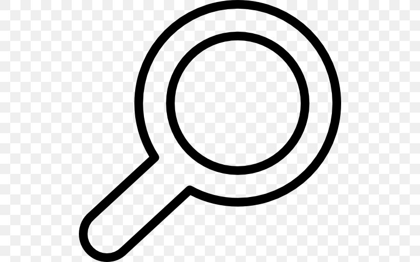 Magnifying Glass Search Box Clip Art, PNG, 512x512px, Magnifying Glass, Area, Black And White, Button, Line Art Download Free