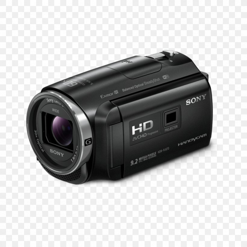 Digital Video Sony Handycam HDR-PJ670 Camcorder High-dynamic-range Imaging, PNG, 1000x1000px, Digital Video, Camcorder, Camera, Camera Lens, Cameras Optics Download Free