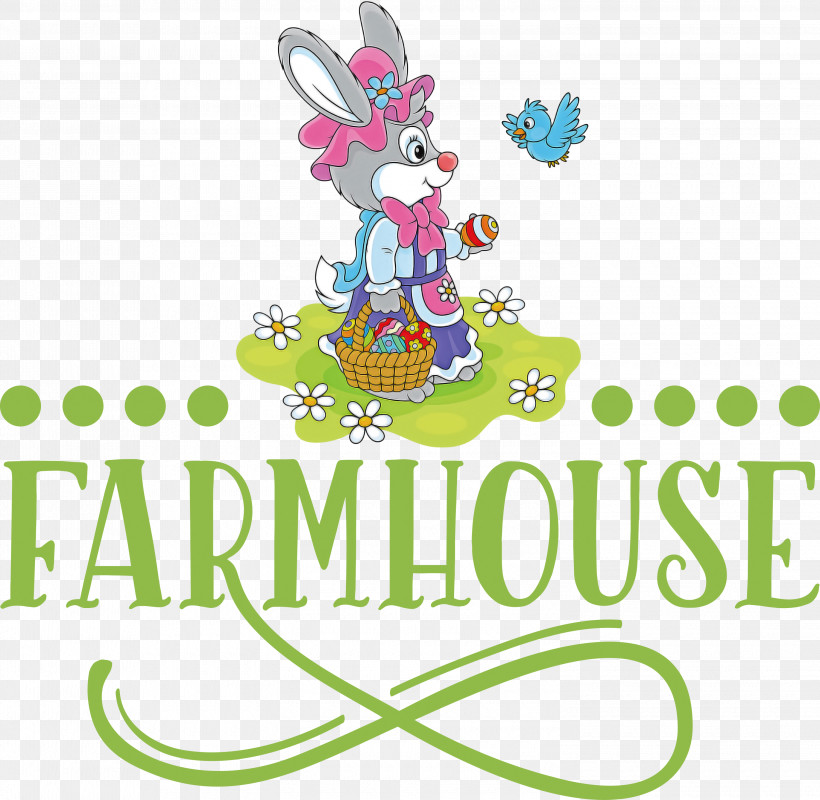 Farmhouse, PNG, 3000x2929px, Farmhouse, Easter Bunny, Flower, Logo, Meter Download Free