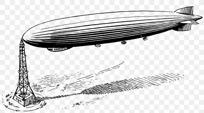 Zeppelin Rigid Airship, PNG, 2922x1616px, Zeppelin, Aircraft, Airship, Automotive Design, Black And White Download Free