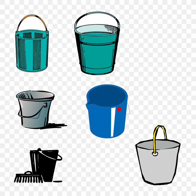 Euclidean Vector Bucket, PNG, 2000x2000px, Bucket, Cup, Cylinder, Drinkware, Euclidean Space Download Free