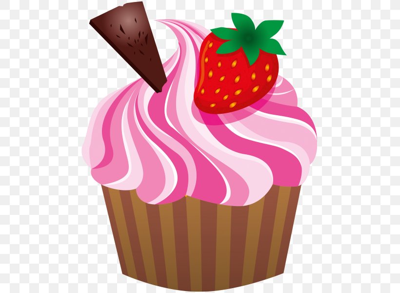Cupcake Strawberry Cream Cake Sundae Muffin, PNG, 500x600px, Cupcake, Baking Cup, Butter, Cake, Cake Decorating Download Free
