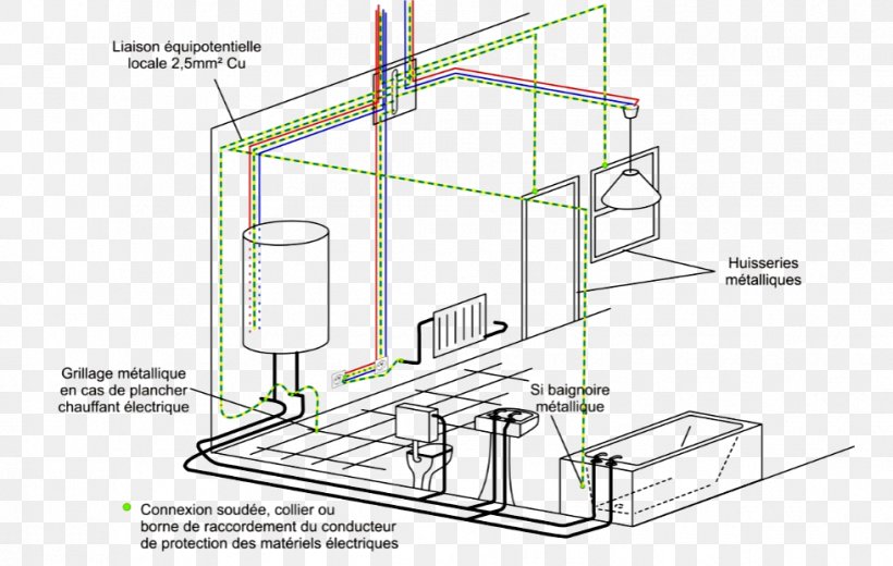 Electricity Bathroom Standard Electrical Bonding Light Fixture, PNG, 979x621px, Electricity, Ac Power Plugs And Sockets, Area, Bathroom, Diagram Download Free