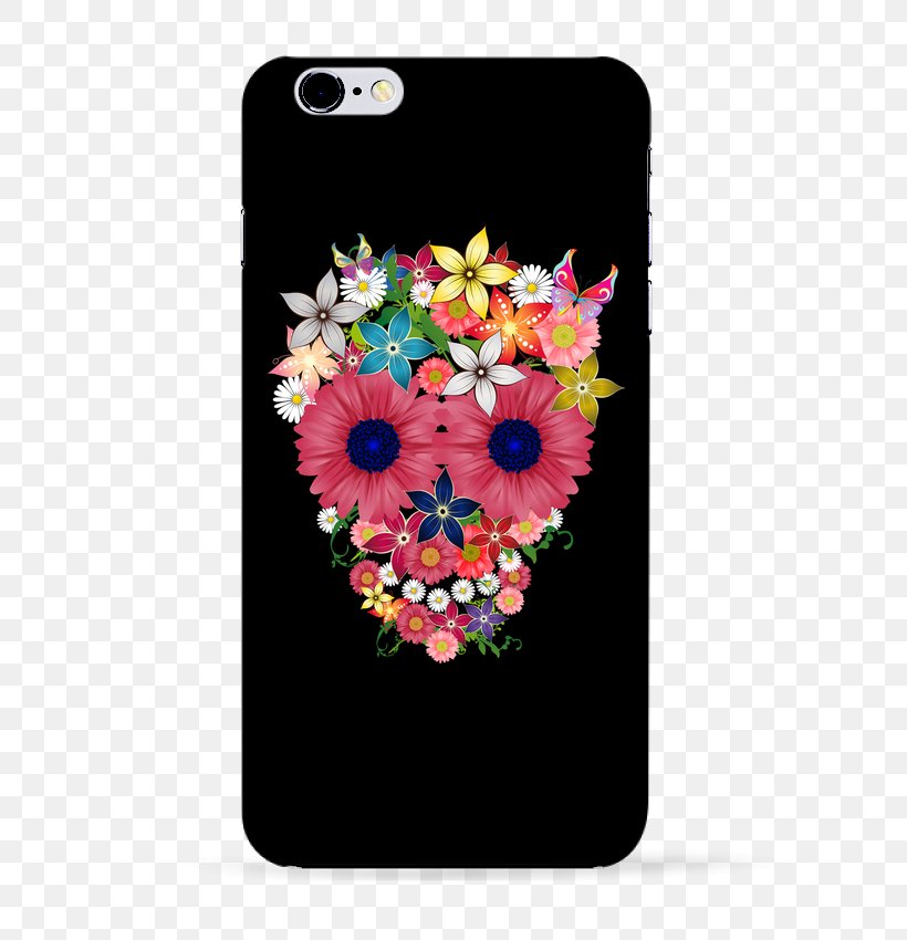 Floral Design T-shirt Cut Flowers Skull And Crossbones, PNG, 690x850px, Floral Design, Bluza, Crew Neck, Cut Flowers, Floristry Download Free