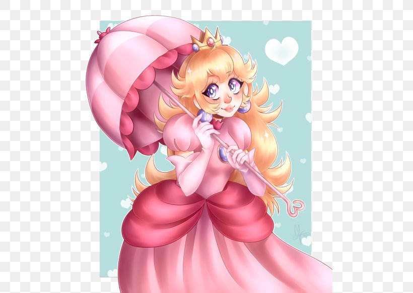 Super Princess Peach Paper Mario Nintendo, PNG, 500x582px, Watercolor, Cartoon, Flower, Frame, Heart Download Free