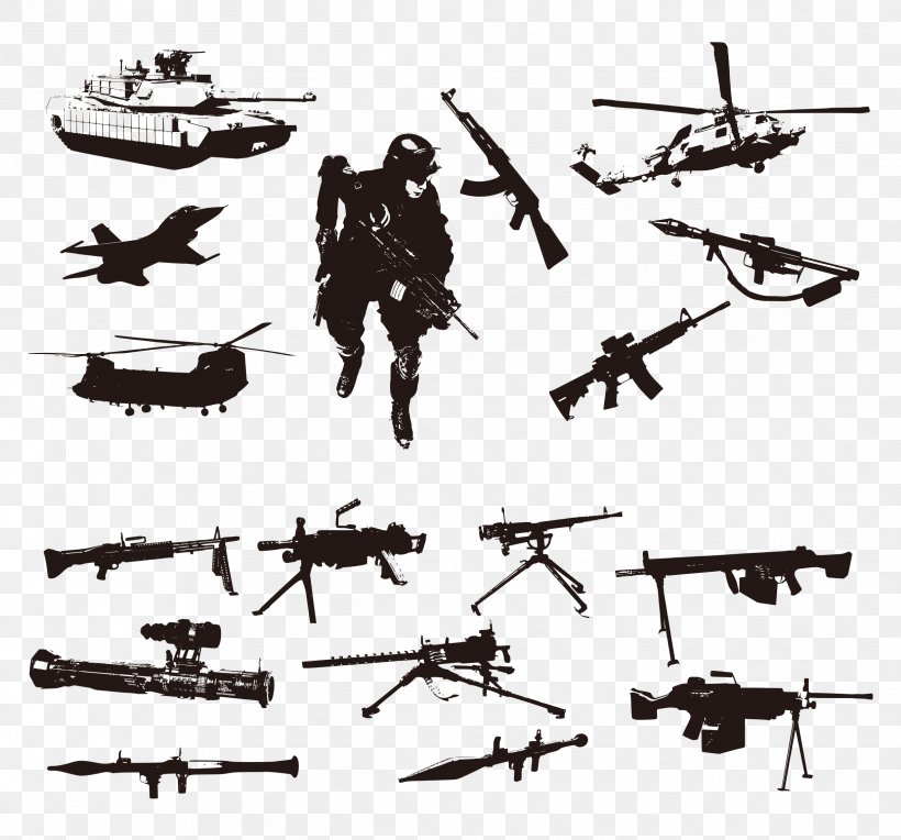 Army Military Soldier Weapon, PNG, 2439x2273px, Army, Aircraft, Black And White, Helicopter, Helicopter Rotor Download Free