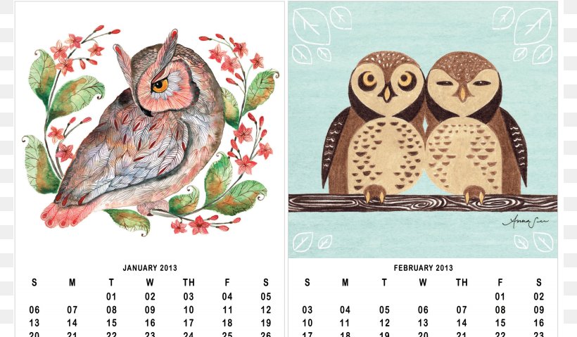 Barn Owl Calendar Bird Illustration, PNG, 782x479px, Owl, Art, Artist, Barn Owl, Beak Download Free