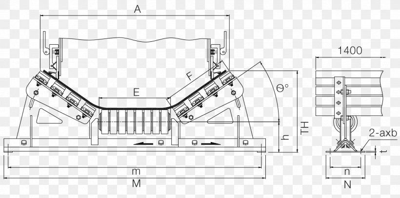 Impact Conveyor System Conveyor Belt Bed Wear, PNG, 1667x828px, Impact, Bed, Belt, Black And White, Conveyor Belt Download Free