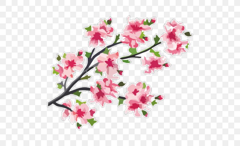 Cherry Blossom Branch Tree, PNG, 500x500px, Cherry Blossom, Azalea, Blossom, Branch, Cherry Download Free
