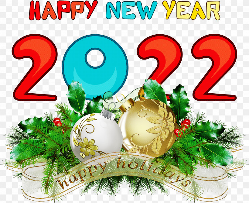 2022 Happy New Year 2022 New Year 2022, PNG, 3000x2446px, Christmas Day, Bauble, Christmas Ornament M, Flower, Meter Download Free