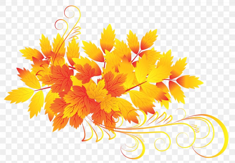 Autumn Leaf Color Clip Art, PNG, 6424x4450px, Autumn Leaf Color, Autumn, Calendula, Chrysanths, Color Download Free