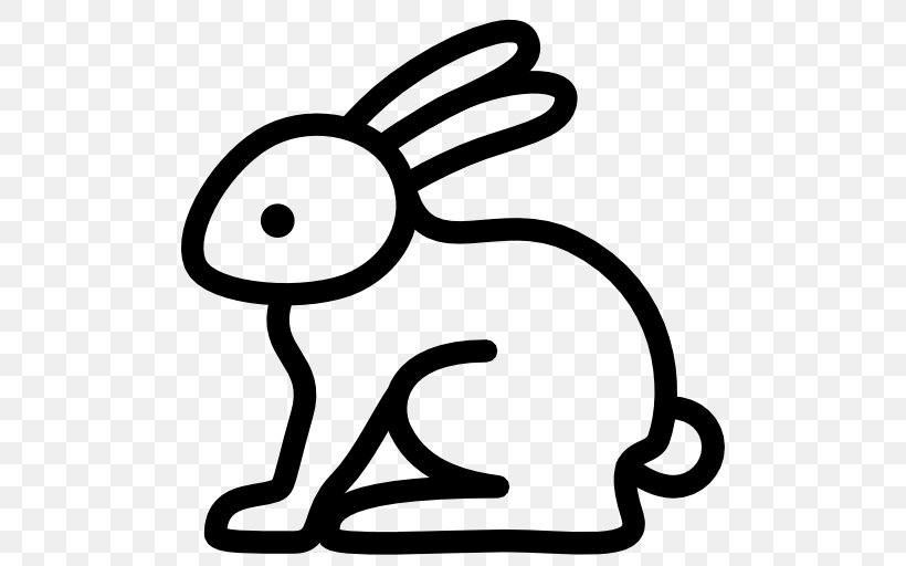 Domestic Rabbit Hare, PNG, 512x512px, Rabbit, Animal, Area, Artwork, Black And White Download Free