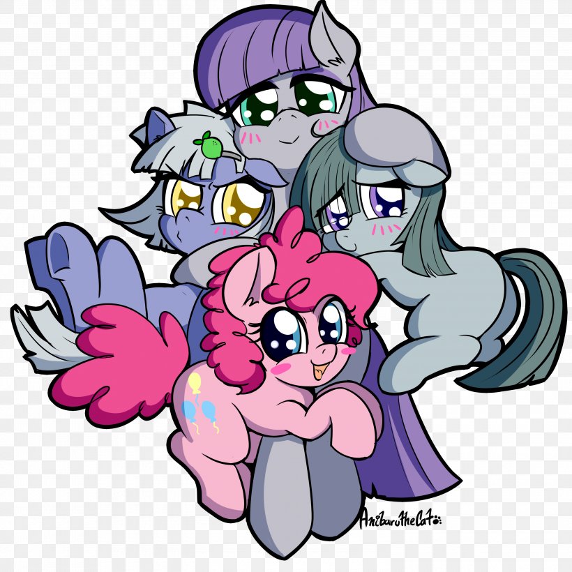 Pony Pinkie Pie Rarity Twilight Sparkle Rainbow Dash, PNG, 3000x3000px, Watercolor, Cartoon, Flower, Frame, Heart Download Free