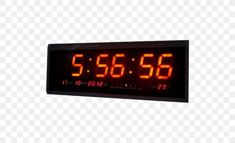 Digital Clock Alarm Clocks Light-emitting Diode Table, PNG, 500x500px, Digital Clock, Alarm Clocks, Clock, Display Device, Fan Download Free