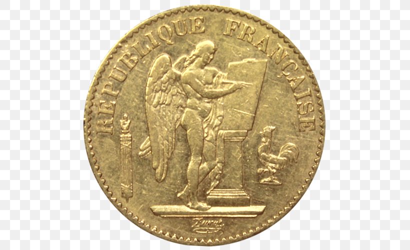 Gold Coin Napoléon Louis D'or, PNG, 500x500px, Gold, Ancient History, Artifact, Brass, Bronze Medal Download Free