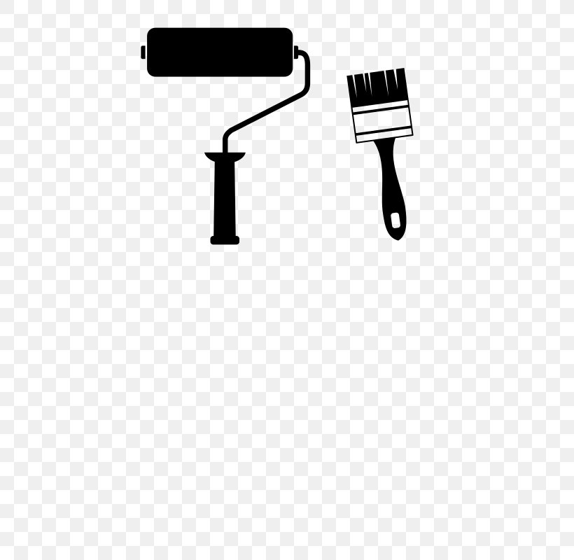 Paintbrush Paint Rollers Clip Art, PNG, 566x800px, Brush, Acrylic Paint, Black And White, Brand, Logo Download Free