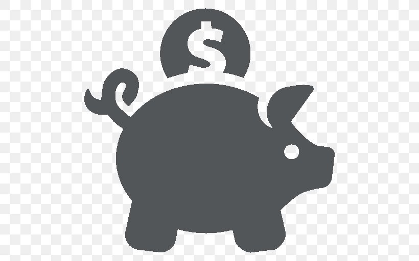 Piggy Bank Savings Account Money, PNG, 512x512px, Piggy Bank, Bank, Black, Carnivoran, Deposit Account Download Free