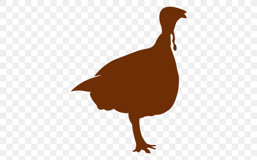 Turkey Duck Silhouette Clip Art, PNG, 512x512px, Turkey, Beak, Bird, Chicken, Domesticated Turkey Download Free