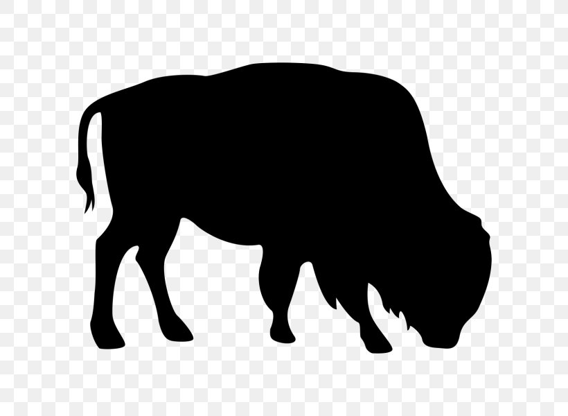 American Bison Dairy Cattle Clip Art, PNG, 600x600px, American Bison, Bison, Black, Black And White, Bull Download Free