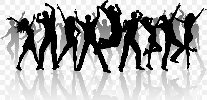 Group Dance Silhouette Clip Art, PNG, 2400x1166px, Dance, Art, Black And White, Choreographer, Choreography Download Free
