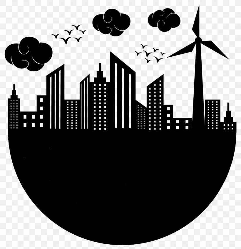 Vector Graphics Stock Illustration Royalty-free Pollution, PNG, 1572x1626px, Royaltyfree, Blackandwhite, City, Cityscape, Concept Download Free
