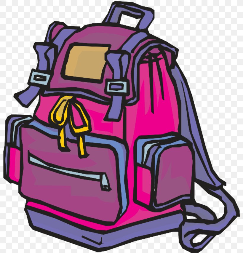 Backpack Student Clip Art, PNG, 800x854px, Backpack, Bag, Book, Book Report, Magenta Download Free