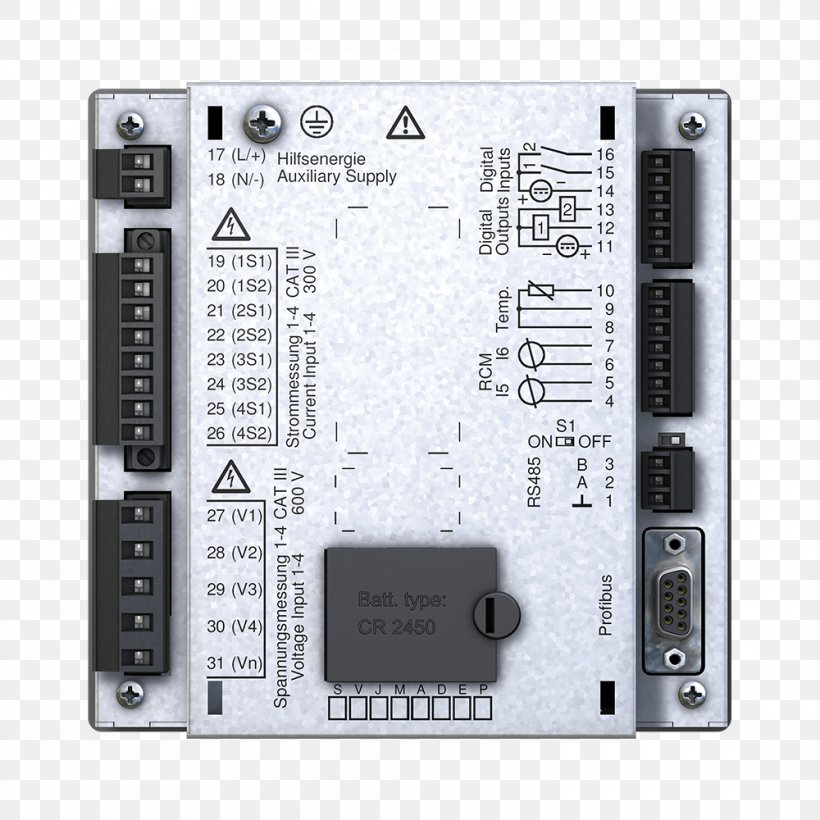 Janitza Electricity Electric Power Quality Electric Current Microcontroller, PNG, 1000x1000px, Electricity, Computer Component, Data, Electric Current, Electric Potential Difference Download Free