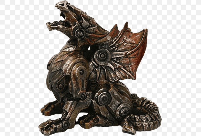 Figurine Statue Robot Sculpture Steampunk, PNG, 555x555px, Figurine, Art, Bronze Sculpture, Chinese Dragon, Collectable Download Free