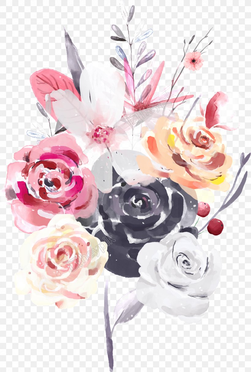 Garden Roses Floral Design Flower Bouquet Cut Flowers, PNG, 1024x1518px, Garden Roses, Art, Artificial Flower, Bouquet, Cabbage Rose Download Free