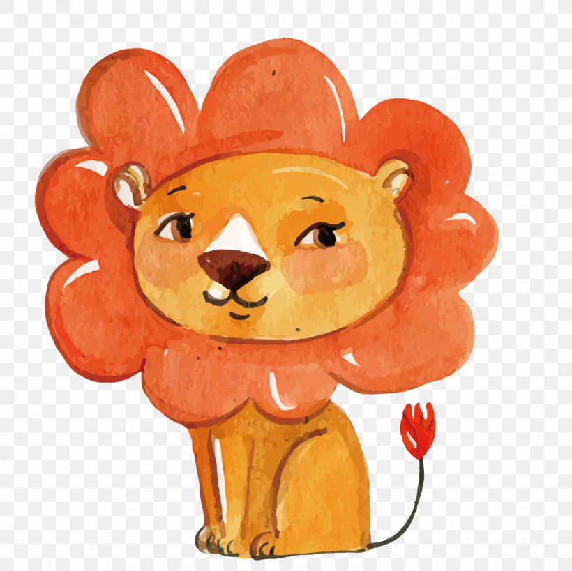 Lion Northern Giraffe Watercolor Painting, PNG, 1600x1600px, Watercolor, Cartoon, Flower, Frame, Heart Download Free