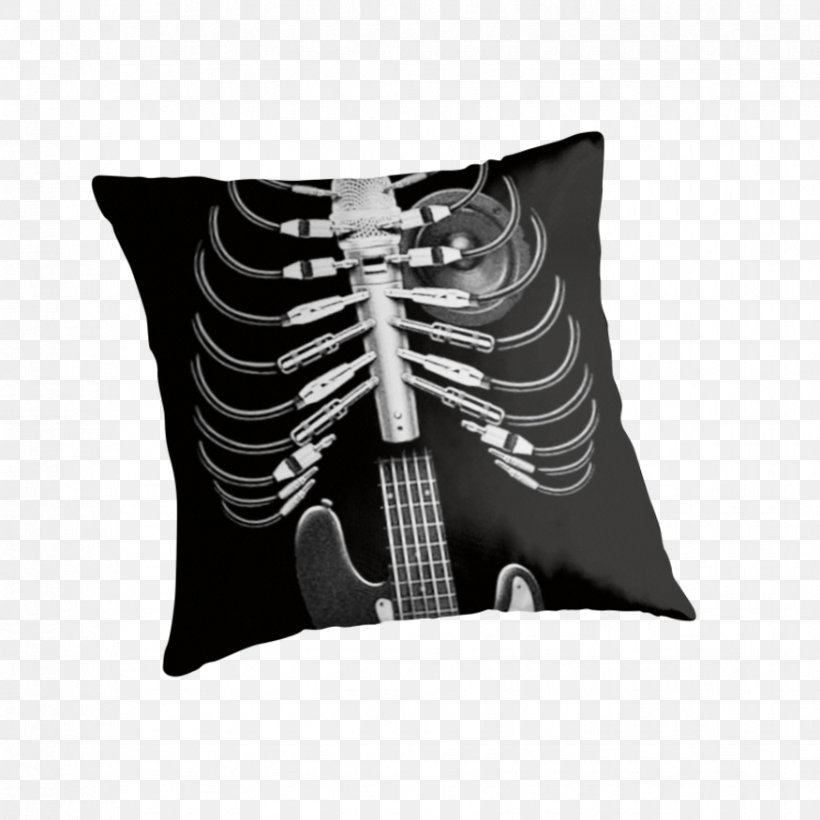 T-shirt Skeleton Microphone Poster, PNG, 875x875px, Tshirt, Black And White, Bone, Costume, Cushion Download Free