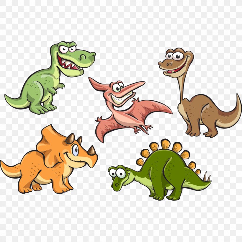 Tyrannosaurus Stegosaurus Dinosaur Illustration, PNG, 1000x1000px, Tyrannosaurus, Animal Figure, Cartoon, Comics, Dinosaur Download Free