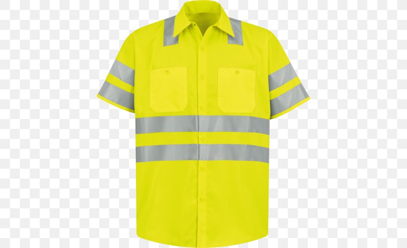 T-shirt High-visibility Clothing Sleeve, PNG, 500x500px, Tshirt, Active Shirt, Button, Clothing, Collar Download Free