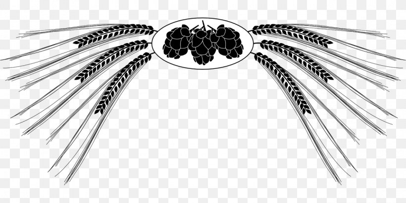 Beer Hops Barley Clip Art, PNG, 1280x640px, Beer, Auto Part, Barley, Beer Brewing Grains Malts, Black And White Download Free