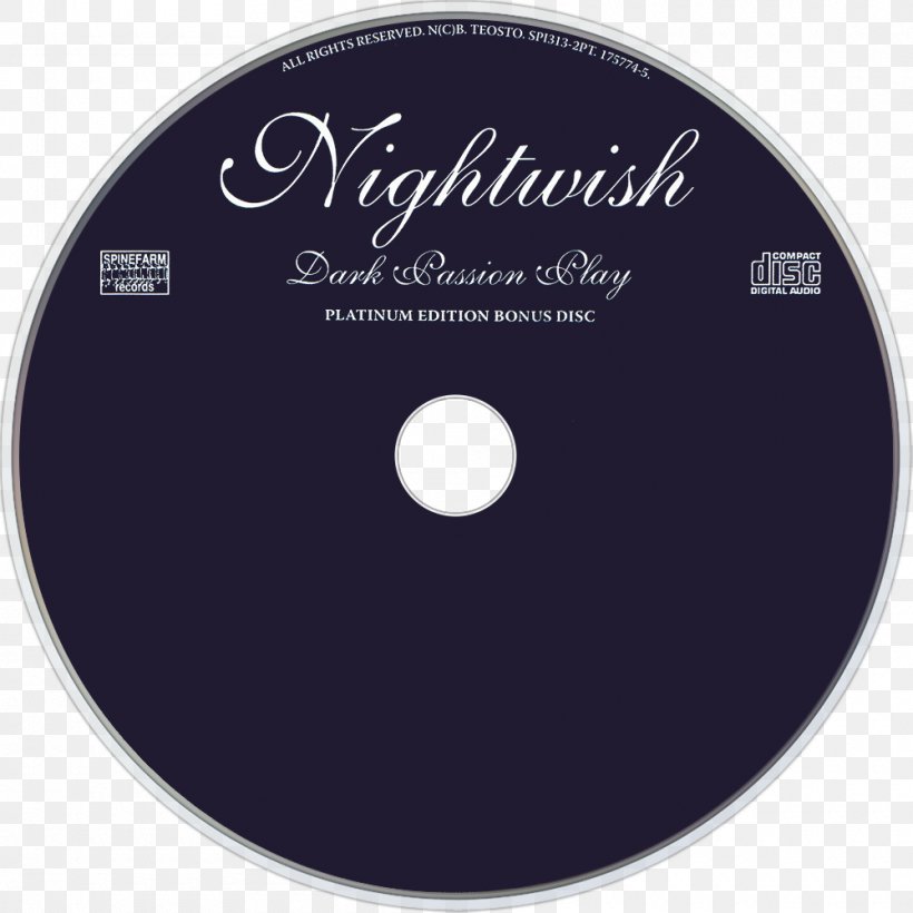 Compact Disc Dark Passion Play Nightwish From Wishes To Eternity Wishmaster, PNG, 1000x1000px, Watercolor, Cartoon, Flower, Frame, Heart Download Free