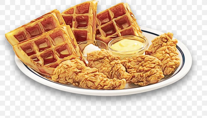 Dish Food Cuisine Meal Belgian Waffle, PNG, 1415x810px, Watercolor, Belgian Waffle, Breakfast, Cuisine, Dish Download Free