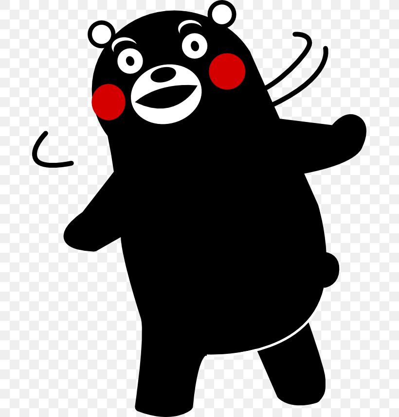Kumamon Square Bear No Character, PNG, 687x858px, Kumamon, Bear, Black And White, Carnivoran, Cartoon Download Free