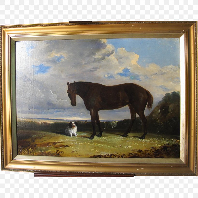 Stallion Mustang Mare Painting Picture Frames, PNG, 1895x1895px, Stallion, Horse, Horse Like Mammal, Landscape, Mane Download Free